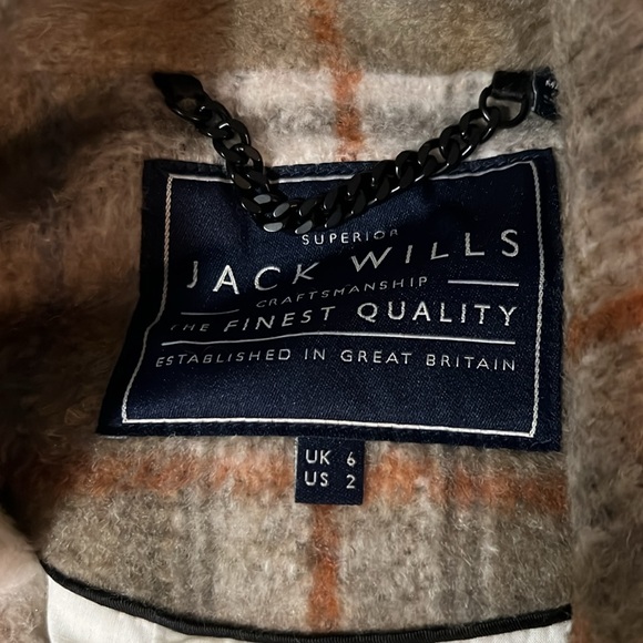 Jack Wills Blythe Long Checked Robe Coat - Picture 7 of 12